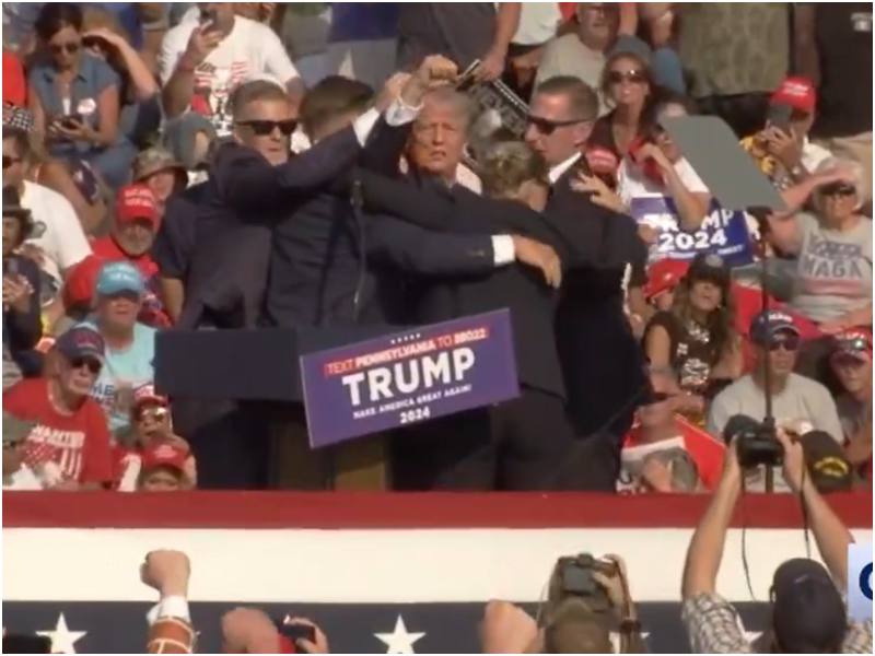 Trump Injured In Apparent Assassination Attempt At Rally