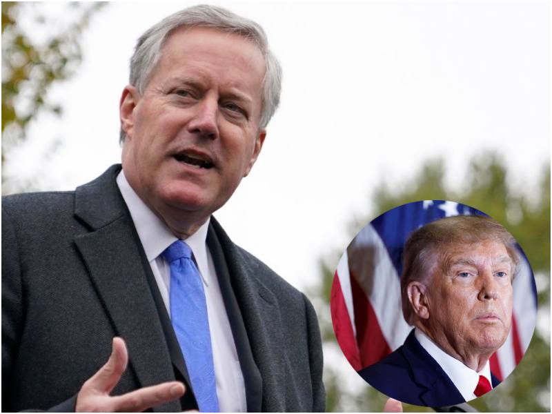 White House chief of staff Mark Meadows speaks with reporters outside the White House, Monday, Oct. 26, 2020, in Washington. (AP Photo/Patrick Semansky)