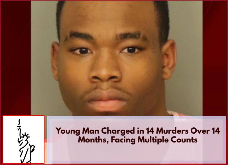 Young Man Charged in 14 Murders Over 14 Months, Facing Multiple Counts