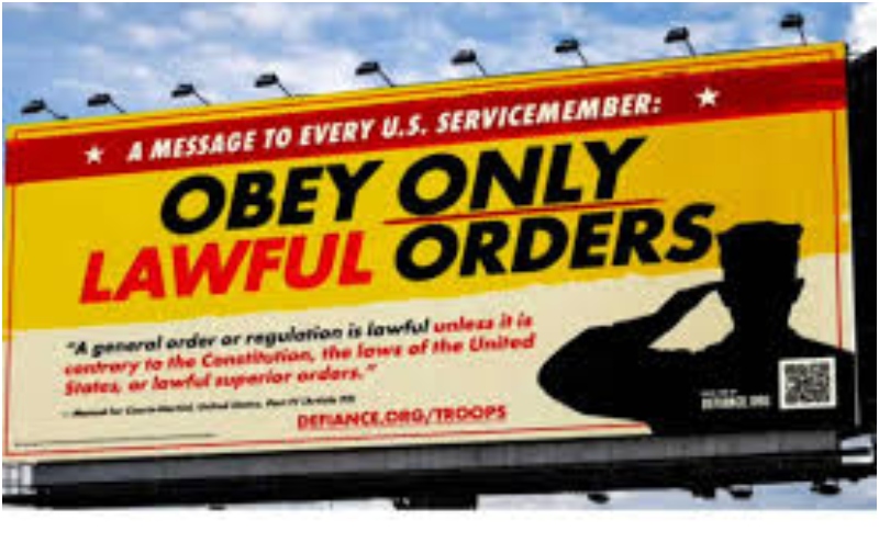 Billboard Campaign Near U.S. Military Bases Urges Troops to Disobey Unlawful Orders