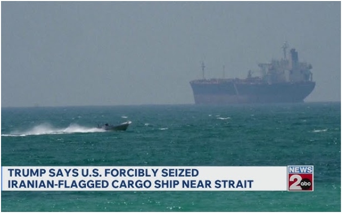 U.S. Seizes Iranian-Flagged Cargo Ship Near Strait of Hormuz, Sparking Legal and Ceasefire Dispute